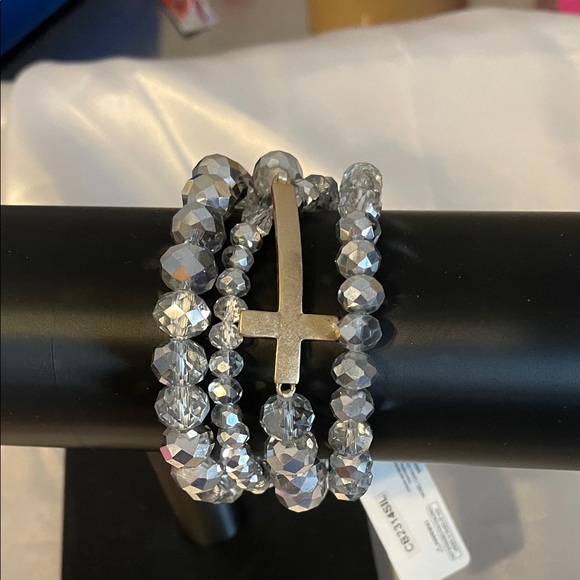 Silver Beaded Bracelet Set - Picture 6 of 8